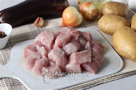 Рагу из баклажанов, картошки и свинины — рецепт с фото пошагово