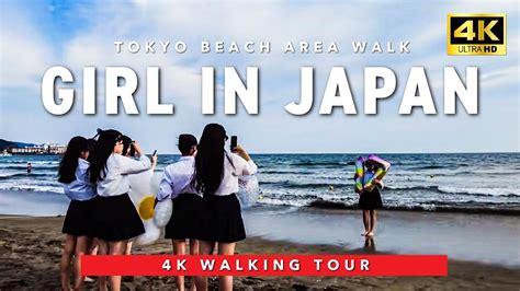 japan japanese girls  sunset enoshima beach walk asmr youtube