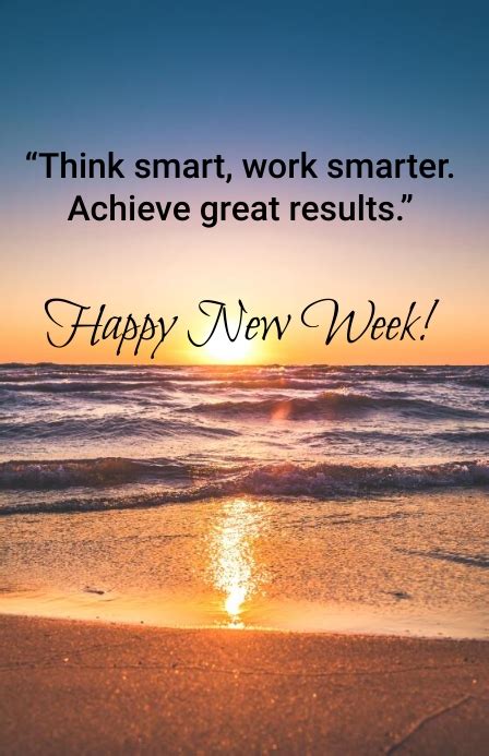 good morning quotes, happy new week Template | PosterMyWall