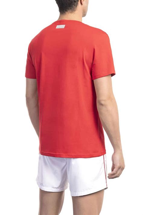 T-shirty marki Bikkembergs Beachwear model BKK1MTS02 kolor Czerwony ...