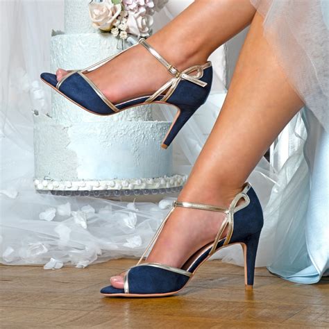 Navy Bridal Shoes For Women Perfect Bridal Electra Shoes Crystal