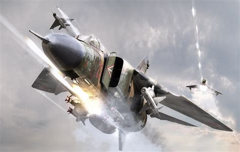 Wallpaper attack, battle, the MiG-23, MiGs images for desktop, section ...