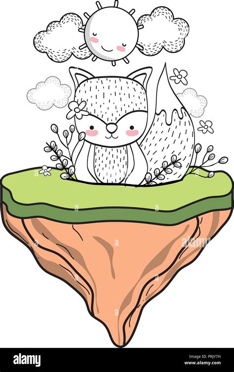 Fox wild animal cartoon Stock Vector Image & Art - Alamy