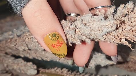 💅Легкий дизайн ногтей с осенней пластиной для стемпинга от Swanky ...
