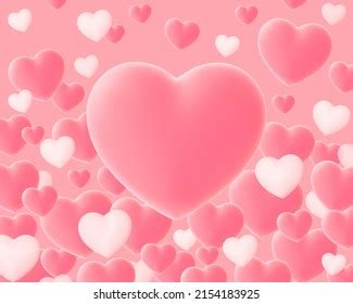 Soft Heart Background 3d Illustration Stock Illustration 2154183925 ...