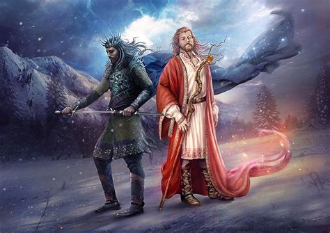 Slavic mythology. Belobog and Chernobog | Imagens misticas, Desenhos ...