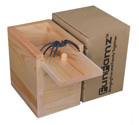 Buy FunFamz The Original Spider Prank Box- Funny Wooden Box Toy Prank ...