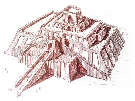 Ziggurat Drawing at PaintingValley.com | Explore collection of Ziggurat ...