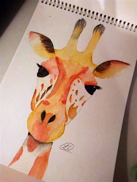 Watercolor giraffe – Artofit