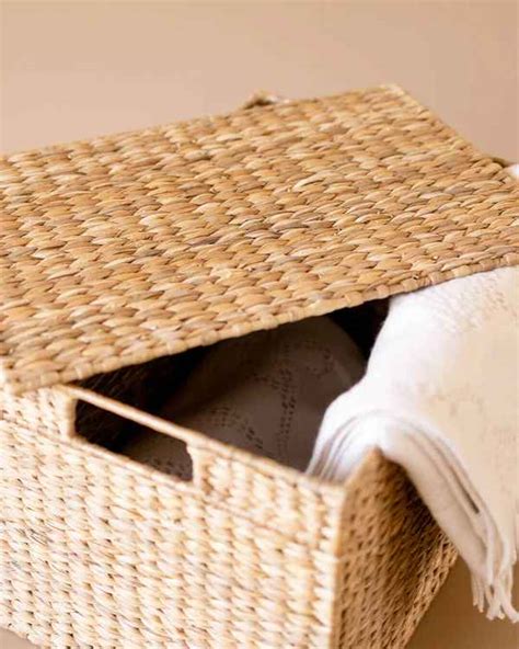 Rectangular Wicker Basket with Lid
