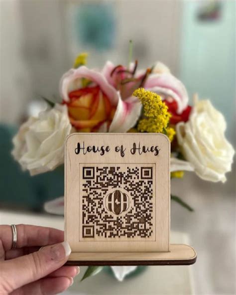 Custom QR Code Sign QR Code Stand, QR Code Sign for Business, Tabletop ...