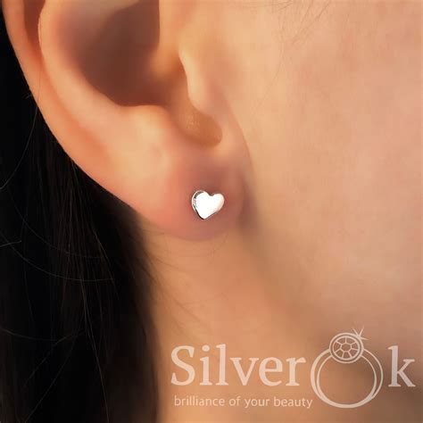 Сережки кафа Love та пусета 4899 (Родовані) - SilverOk
