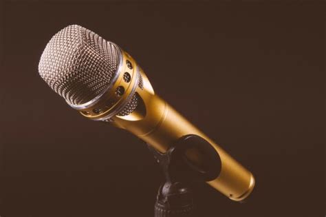 images technology microphone mic metal gold classic sound