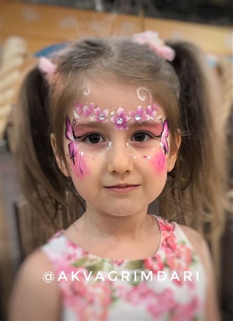 Аквагримм принцесса бабочка @akvagrimdari | Carnival face paint, Face ...