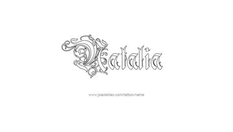 Natalia Name Tattoo Designs | Name tattoos, Name tattoo designs, Name ...