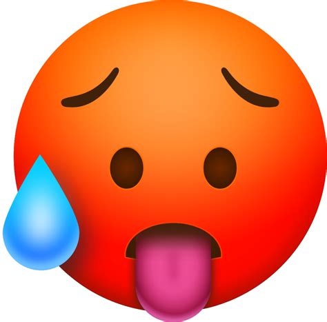 "Hot Face" Emoji - Download for free – Iconduck