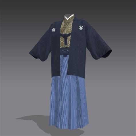 Hakama & Haori - 3D Model - ShareCG