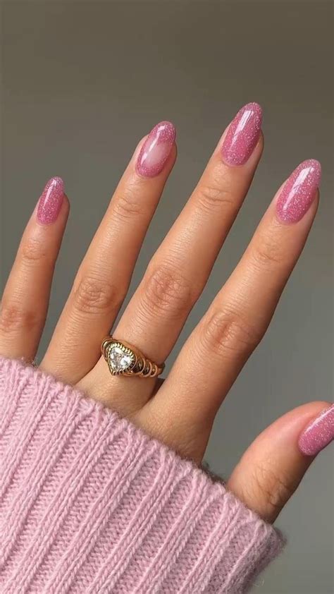 Shiny Glazed Pink Nail Design Ideas | Trend pinky nails | Casual nails ...