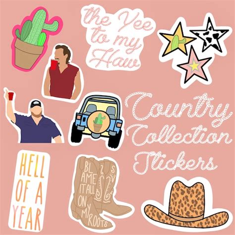 Country Stickers | Etsy