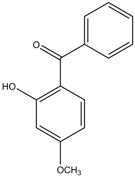 structural formula  oxybenzone   scientific diagram
