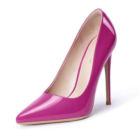 GENSHUO Women's 4.7 Inch Pumps Pointy Closed Toe Stiletto Sexy High