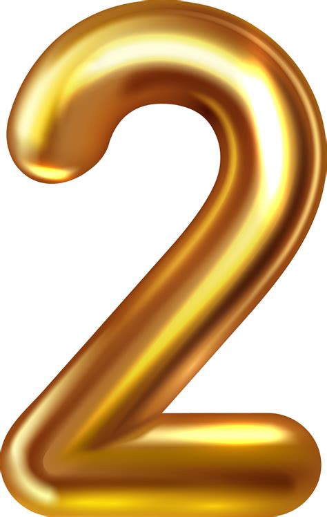 dorado metalico numero dos  png