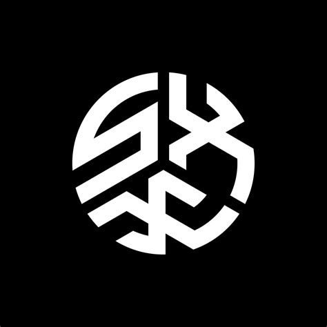 SXX letter logo design on black background. SXX creative initials