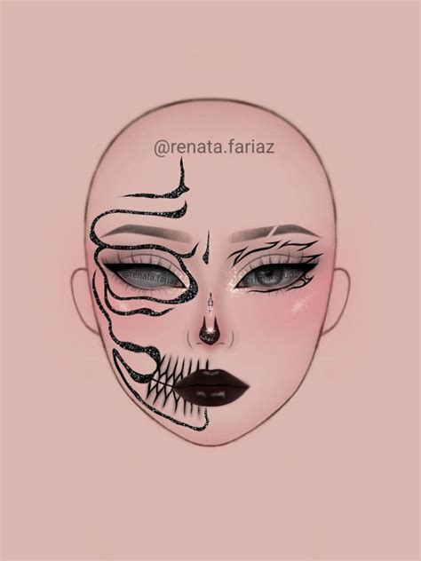 Skull Makeup 💀🖤follow me for more insta @rfmakeeup_ & @renata.fariaz ...