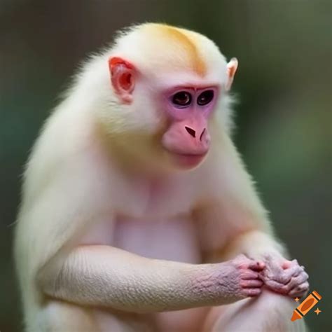 Albino monkey on Craiyon