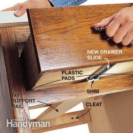 fixing drawers    creaky drawers glide drawer repair