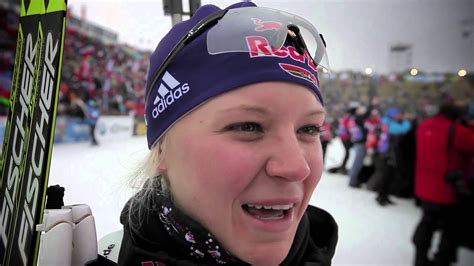 Miriam Gossner after WCH Mass Start - YouTube