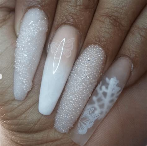 30 Gorgeous Baddie White Nails With Butterflies Ideas