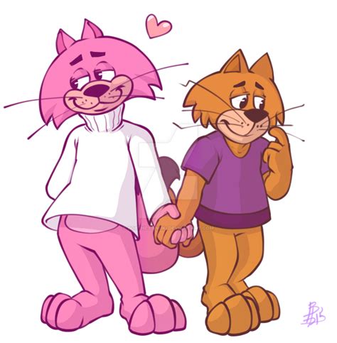 Two cats by BobTheTanuki on DeviantArt