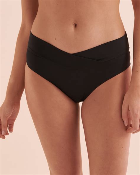 SKYE Bas de bikini taille haute Rachel Solid - Noir | Bikini Village