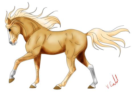 Random palomino horse by FeatherfurWolf on DeviantArt