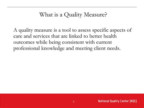 PPT - An Introduction to Performance Measurement for Quality ...
