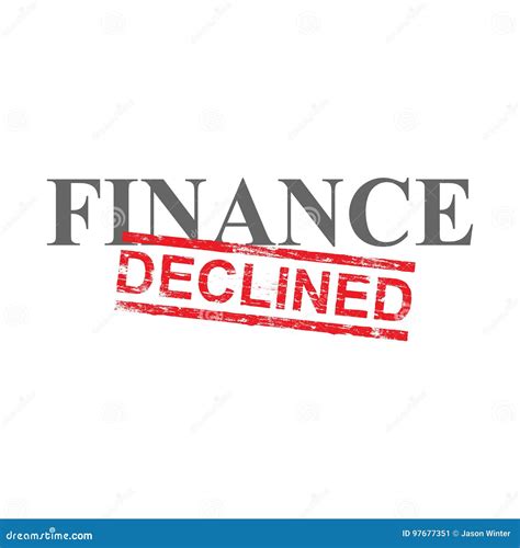 finance declined word stamp stock vector illustration  print icon