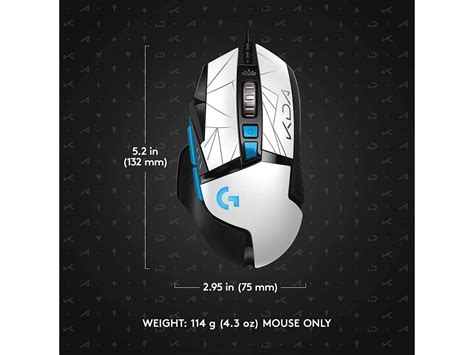 logitech g502 hero k/da high performance gaming mouse - hero 25k sensor ...