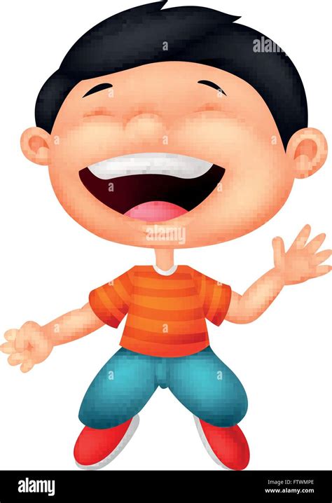 happy boy cartoon stock vector image art alamy