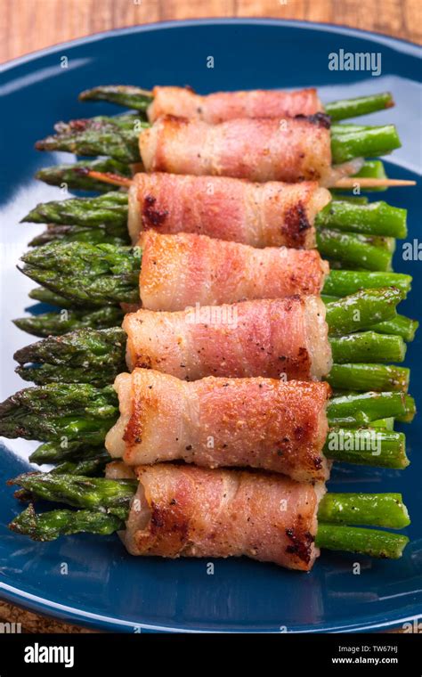 Bacon asparagus roll Stock Photo - Alamy