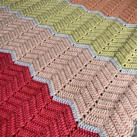 Chevron / Ripple Afghan Crochet Pattern - PATTERN ONLY - Instant ...