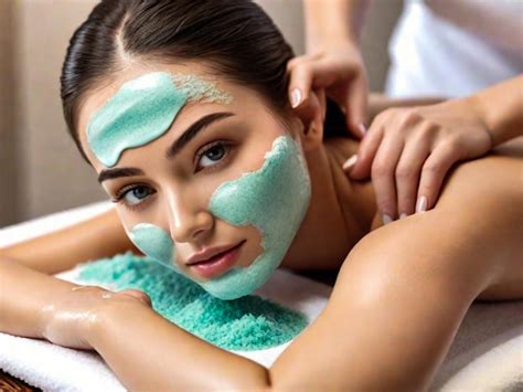 premium ai image young woman undergoing body scrub treatment  spa salon