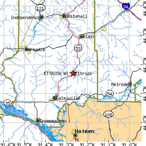 Ettrick, Wisconsin (WI) ~ population data, races, housing & economy