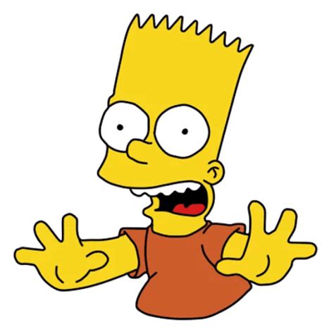 Bart Simpson Scared Sticker - Sticker Mania