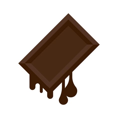 Melting chocolate bar on white background 19833998 Vector Art at Vecteezy