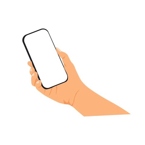 Premium Vector | Vector illustration of person holding smart phone hand ...