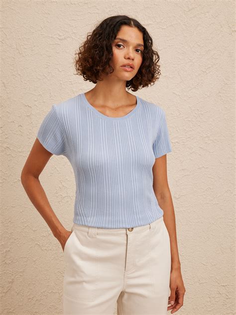 Carry Rib Panel Knit Top - JacquiE Online