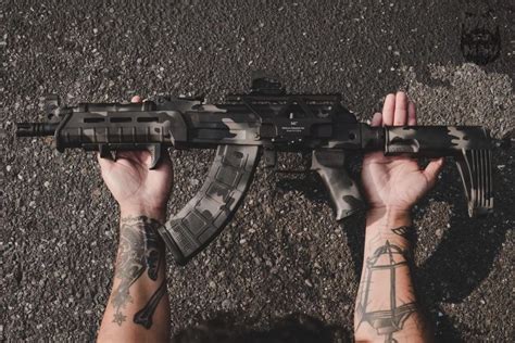 MADLand Camo on a TankWorx AK47 - Mad Custom CoatingMad Custom Coating