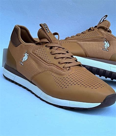 USPA Casual Lace Up Sneakers With Perforated Design - Fancy Soles