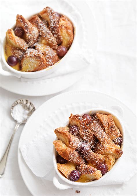 Croissant and Grape Bread-and-Butter Pudding
